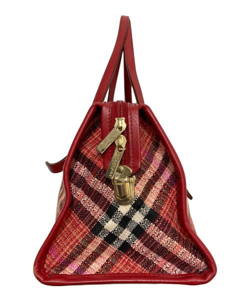 BURBERRY BLUE LABEL（バーバリー ブルー レーベル）BURBERRY BLUE LABEL (バーバリー ブルー レーベル) バッグ レッドの古着・服飾アイテム