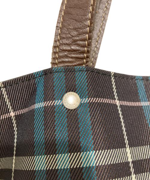 BURBERRY BLUE LABEL（バーバリー ブルー レーベル）BURBERRY BLUE LABEL (バーバリー ブルー レーベル) ノヴァチェックトートバッグ ブルー×ブラウンの古着・服飾アイテム