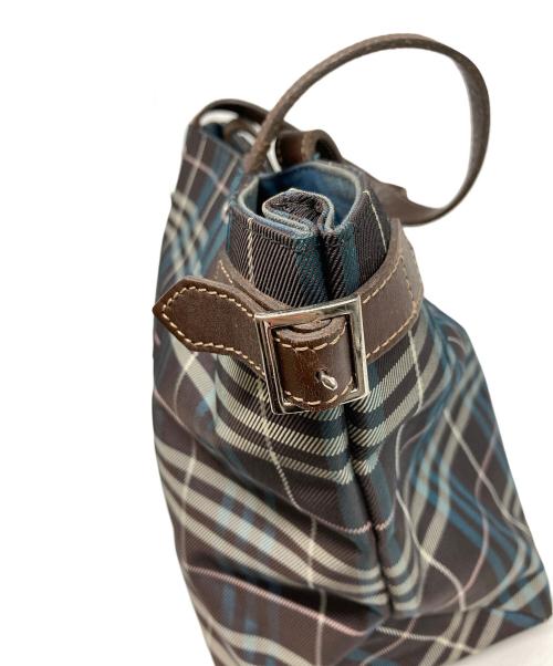 BURBERRY BLUE LABEL（バーバリー ブルー レーベル）BURBERRY BLUE LABEL (バーバリー ブルー レーベル) ノヴァチェックトートバッグ ブルー×ブラウンの古着・服飾アイテム