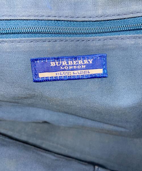 BURBERRY BLUE LABEL（バーバリー ブルー レーベル）BURBERRY BLUE LABEL (バーバリー ブルー レーベル) ノヴァチェックトートバッグ ブルー×ブラウンの古着・服飾アイテム