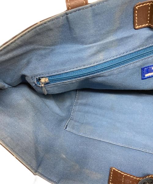 BURBERRY BLUE LABEL（バーバリー ブルー レーベル）BURBERRY BLUE LABEL (バーバリー ブルー レーベル) ノヴァチェックトートバッグ ブルー×ブラウンの古着・服飾アイテム