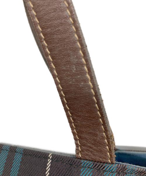 BURBERRY BLUE LABEL（バーバリー ブルー レーベル）BURBERRY BLUE LABEL (バーバリー ブルー レーベル) ノヴァチェックトートバッグ ブルー×ブラウンの古着・服飾アイテム