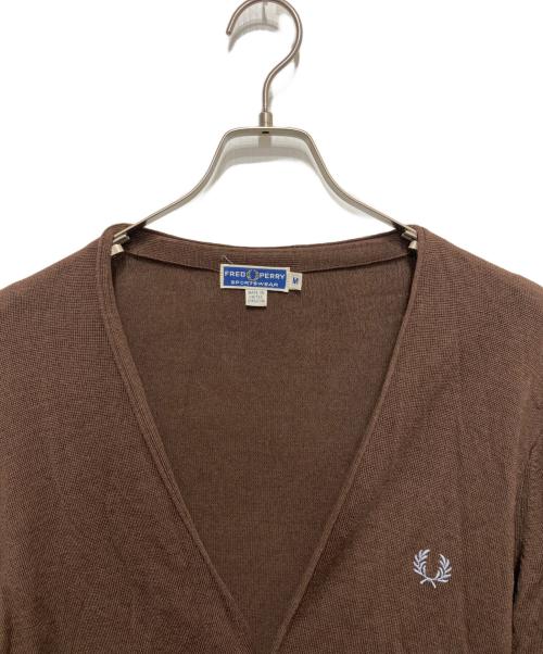 FRED PERRY SPORT WEAR（フレッドペリー スポーツウェアー）FRED PERRY SPORT WEAR (フレッドペリー スポーツウェアー) 80sウールカーディガン ブラウン サイズ:Mの古着・服飾アイテム