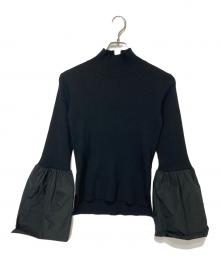 ADAWAS（アダワス）の古着「RIBBED KNIT BELL-SLEEVE TOPニット」｜ブラック