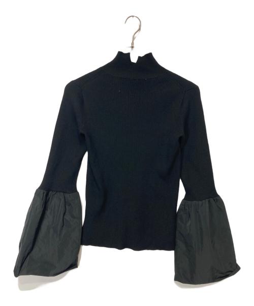 ADAWAS（アダワス）ADAWAS (アダワス) RIBBED KNIT BELL-SLEEVE TOPニット ブラック サイズ:SIZE Freeの古着・服飾アイテム