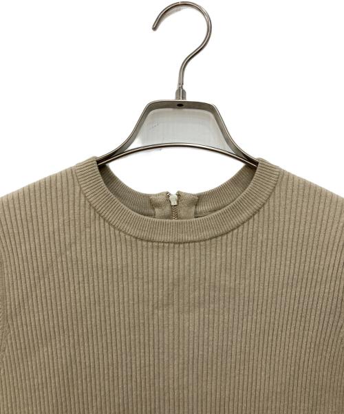 emi+（emi+）emi+ (emi+) ニットドッキングタフタドレスワンピース ベージュ サイズ:1の古着・服飾アイテム