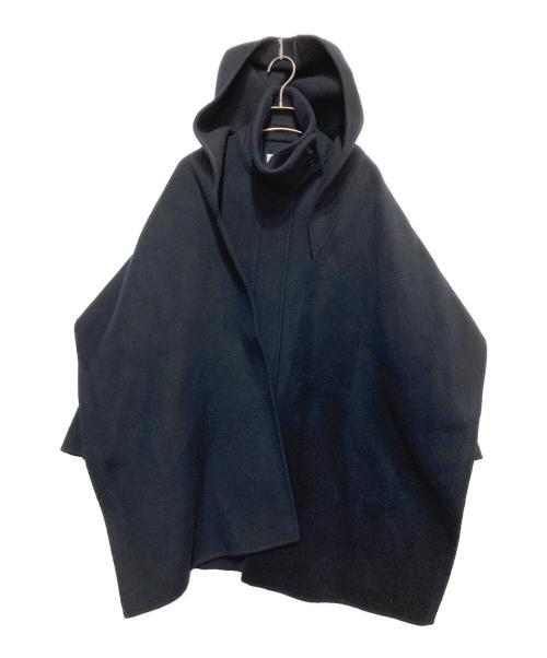 ETRE（エトレ）etre (エトレ) フーディーストールコクーンコート ネイビー サイズ:Sの古着・服飾アイテム