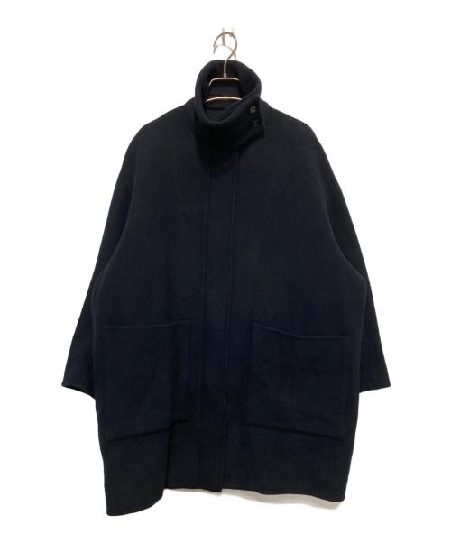ETRE（エトレ）etre (エトレ) フーディーストールコクーンコート ネイビー サイズ:Sの古着・服飾アイテム