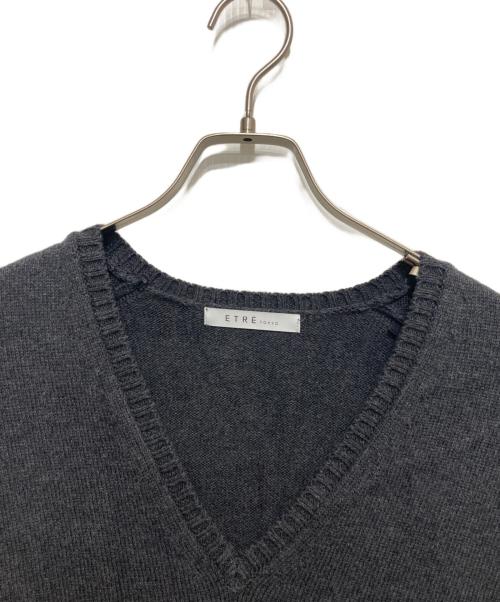 ETRE TOKYO（エトレトウキョウ）ETRE TOKYO (エトレトウキョウ) コットンカシミヤニットベスト グレー サイズ:SIZE Freeの古着・服飾アイテム