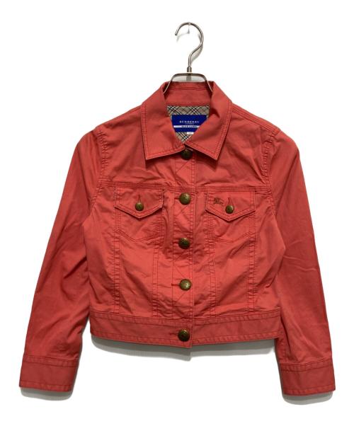 BURBERRY BLUE LABEL（バーバリー ブルー レーベル）BURBERRY BLUE LABEL (バーバリー ブルー レーベル) 金釦ノヴァチェックトラッカージャケット レッド サイズ:SIZE40の古着・服飾アイテム