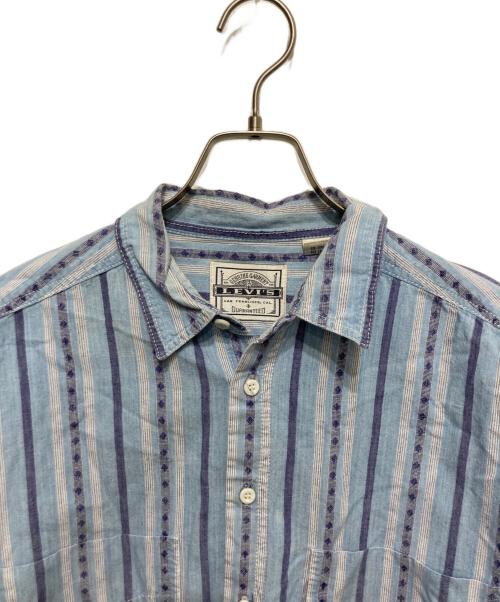 LEVI'S（リーバイス）LEVI'S (リーバイス) ストライプシャツ スカイブルー サイズ:Lの古着・服飾アイテム
