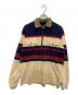 POLO RALPH LAUREN（ポロ・ラルフローレン）の古着「コーデュロイ襟ハーフジップポロシャツ」｜ベージュ×ネイビー