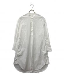 STUDIO NICHOLSON（スタジオ ニコルソン）の古着「POWDER COTTON SHIRT DRESS GALVAN」｜ホワイト