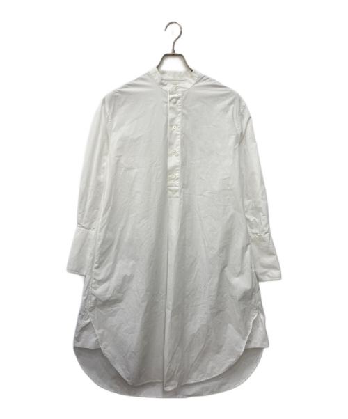 STUDIO NICHOLSON（スタジオ ニコルソン）STUDIO NICHOLSON (スタジオ ニコルソン) POWDER COTTON SHIRT DRESS GALVAN ホワイトの古着・服飾アイテム