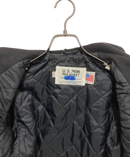Schott（ショット）Schott (ショット) U.S.740N PEA JACKET ブラック サイズ:	SIZE 12の古着・服飾アイテム