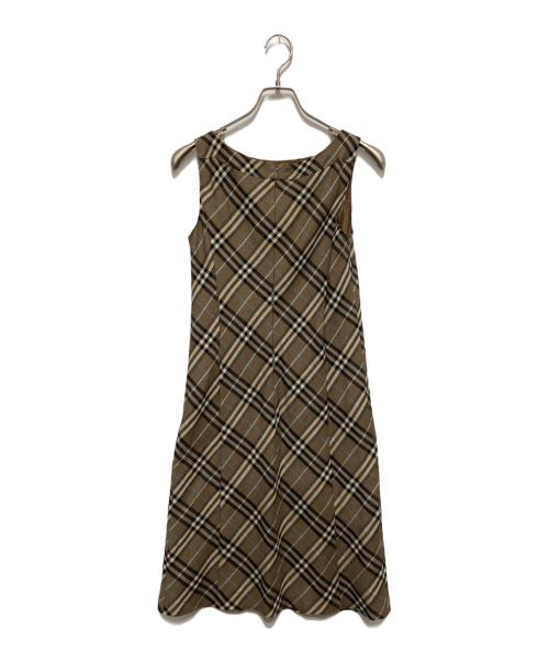 BURBERRY BLUE LABEL（バーバリー ブルー レーベル）BURBERRY BLUE LABEL (バーバリー ブルー レーベル) ノースリーブワンピース ブラウン サイズ:size38の古着・服飾アイテム