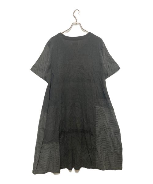 ART MIX 萌（アート ミックス モユル）ART MIX 萌 (アート ミックス モユル) 切替ワンピース グレー サイズ:O/Sの古着・服飾アイテム