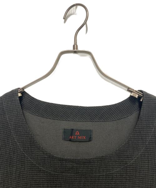 ART MIX 萌（アート ミックス モユル）ART MIX 萌 (アート ミックス モユル) 切替ワンピース グレー サイズ:O/Sの古着・服飾アイテム