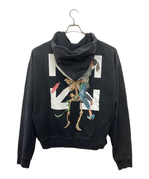OFFWHITE（オフホワイト）OFFWHITE (オフホワイト) PASCAL SKELETON OVER HOODIE ブラック サイズ:Lの古着・服飾アイテム