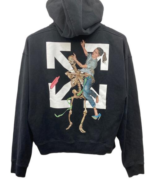 OFFWHITE（オフホワイト）OFFWHITE (オフホワイト) PASCAL SKELETON OVER HOODIE ブラック サイズ:Lの古着・服飾アイテム