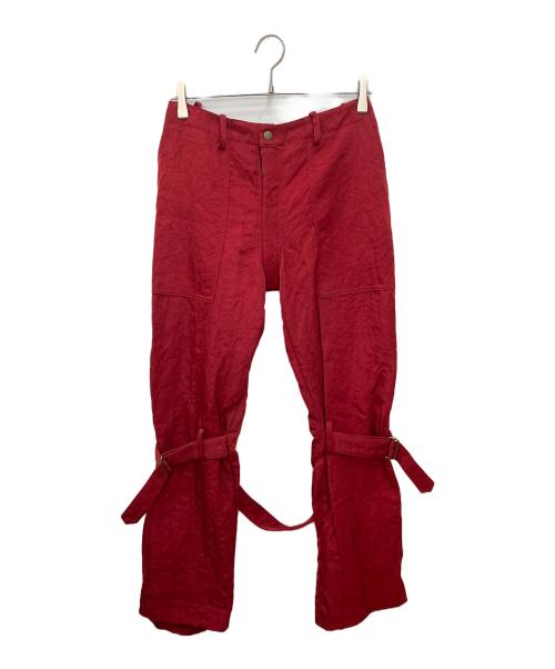 beauty:beast（ビューティービースト）beauty:beast (ビューティービースト) ナイロンボンテージパンツ レッド サイズ:Mの古着・服飾アイテム