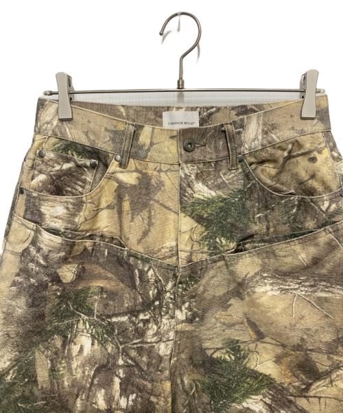 CAMPHOR WOOD（カンファーウッド）camphor wood (カンファーウッド) wide baggy real tree painter trousers　ワイド・バギー・リアルツリー・ペインタートラウザーズ オリーブ サイズ:Sの古着・服飾アイテム