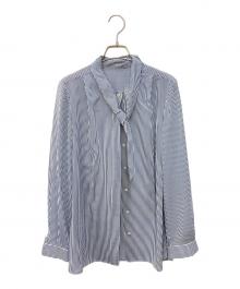 MACKINTOSH LONDON（マッキントッシュ ロンドン）の古着「ボウタイブラウス」｜ネイビー