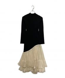 anuans（アニュアンス）の古着「ドッキングニットワンピース」｜ブラック