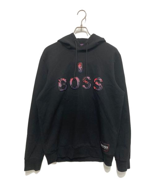 HUGO BOSS（ヒューゴ ボス）HUGO BOSS (ヒューゴ ボス) NBA (エヌビーエー) ロゴパーカー ブラック サイズ:Lの古着・服飾アイテム
