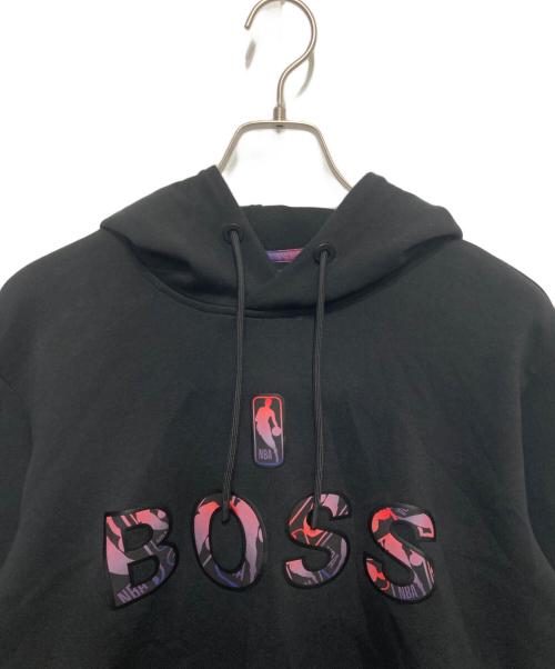 HUGO BOSS（ヒューゴ ボス）HUGO BOSS (ヒューゴ ボス) NBA (エヌビーエー) ロゴパーカー ブラック サイズ:Lの古着・服飾アイテム