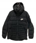 NIKEナイキ）の古着「Fill Down Hoodie JKT　フィル ダウン フーディー ジャケット」｜ブラック