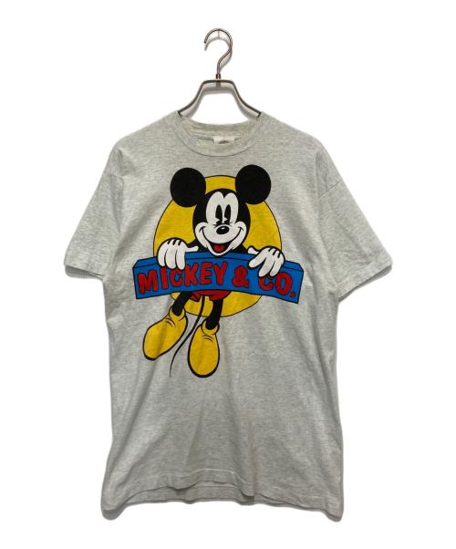 MICKEY&CO（ミッキー アンド コー）MICKEY＆CO (ミッキー アンド コー) 90’sプリントTシャツ グレー サイズ:Lの古着・服飾アイテム