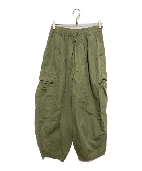 nest Robe（ネストローブ）nest Robe (ネストローブ) コットンリネンコクーンカーゴパンツ グリーン サイズ:FREEの古着・服飾アイテム