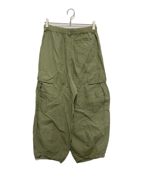 nest Robe（ネストローブ）nest Robe (ネストローブ) コットンリネンコクーンカーゴパンツ グリーン サイズ:FREEの古着・服飾アイテム