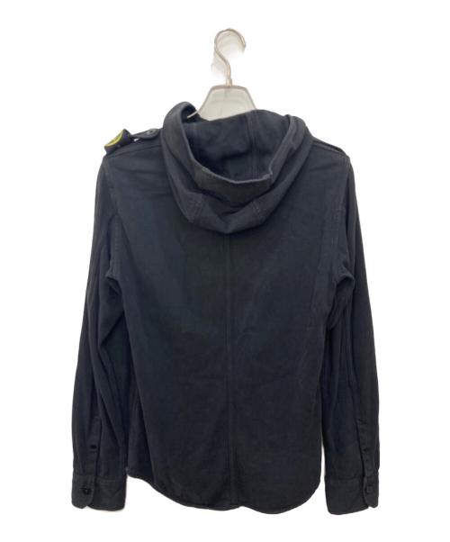 STONE ISLAND（ストーンアイランド）STONE ISLAND (ストーンアイランド) TWIN POCKET HOODED OVERSHIRT ブラック サイズ:Sの古着・服飾アイテム