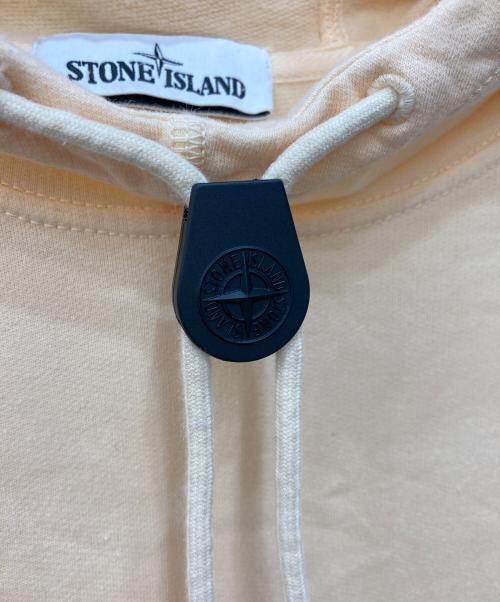 STONE ISLAND（ストーンアイランド）STONE ISLAND (ストーンアイランド) ライトフリース ポップオーバーフーディー オレンジ サイズ:Mの古着・服飾アイテム