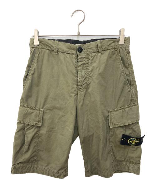 STONE ISLAND（ストーンアイランド）STONE ISLAND (ストーンアイランド) GARMENT SHORT PANTS グリーン サイズ:W28の古着・服飾アイテム