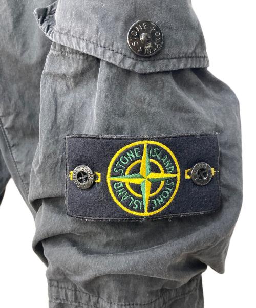 STONE ISLAND（ストーンアイランド）STONE ISLAND (ストーンアイランド) GHOST PIECE COTTON  カーゴパンツパンツ ブラック サイズ:W28の古着・服飾アイテム