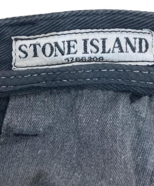 STONE ISLAND（ストーンアイランド）STONE ISLAND (ストーンアイランド) テーパードパンツ ブラック サイズ:44の古着・服飾アイテム