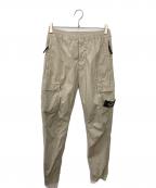 STONE ISLANDストーンアイランド）の古着「ガーメントダイコットンストレッチシャーリングテーパードリブカーゴパンツ」｜ベージュ