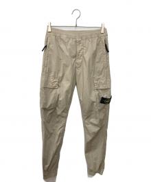 STONE ISLAND（ストーンアイランド）の古着「ガーメントダイコットンストレッチシャーリングテーパードリブカーゴパンツ」｜ベージュ