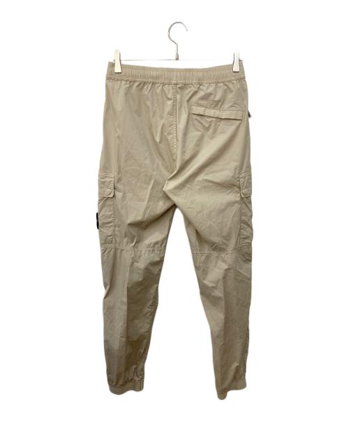 STONE ISLAND（ストーンアイランド）STONE ISLAND (ストーンアイランド) ガーメントダイコットンストレッチシャーリングテーパードリブカーゴパンツ ベージュ サイズ:W28の古着・服飾アイテム