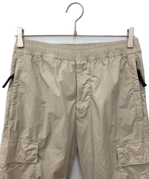 STONE ISLAND（ストーンアイランド）STONE ISLAND (ストーンアイランド) ガーメントダイコットンストレッチシャーリングテーパードリブカーゴパンツ ベージュ サイズ:W28の古着・服飾アイテム