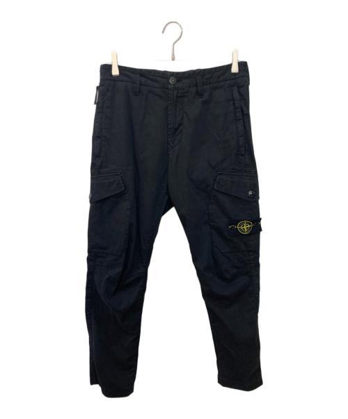 STONE ISLAND（ストーンアイランド）STONE ISLAND (ストーンアイランド) CARGO TROUSERS GARMENTDIE ブラック サイズ:W28の古着・服飾アイテム