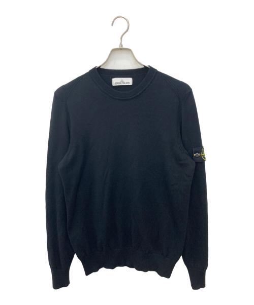 STONE ISLAND（ストーンアイランド）STONE ISLAND (ストーンアイランド) Soft Cotton Crew Knit ブラック サイズ:Mの古着・服飾アイテム