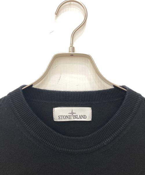 STONE ISLAND（ストーンアイランド）STONE ISLAND (ストーンアイランド) Soft Cotton Crew Knit ブラック サイズ:Mの古着・服飾アイテム