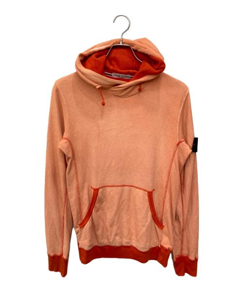STONE ISLAND（ストーンアイランド）STONE ISLAND (ストーンアイランド) GARMENT DYED POPOVER HOODIE オレンジ サイズ:Ｓの古着・服飾アイテム