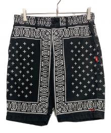 stussy（ステューシー）の古着「バンダナ柄ショートパンツ」｜ブラック