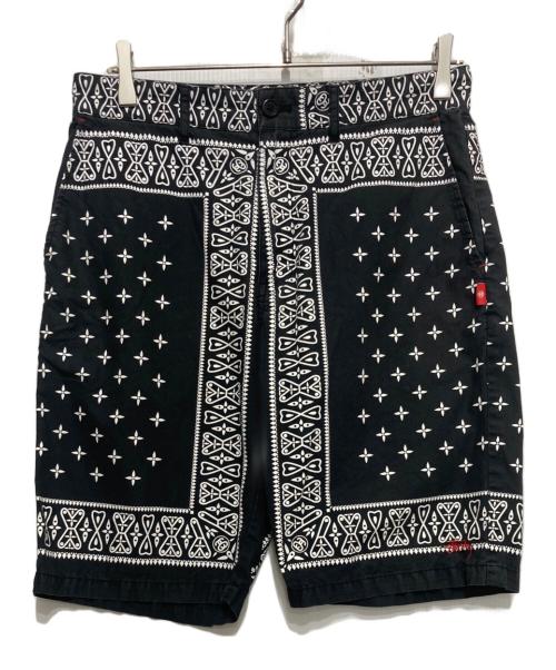 stussy（ステューシー）stussy (ステューシー) バンダナ柄ショートパンツ ブラック サイズ:30の古着・服飾アイテム