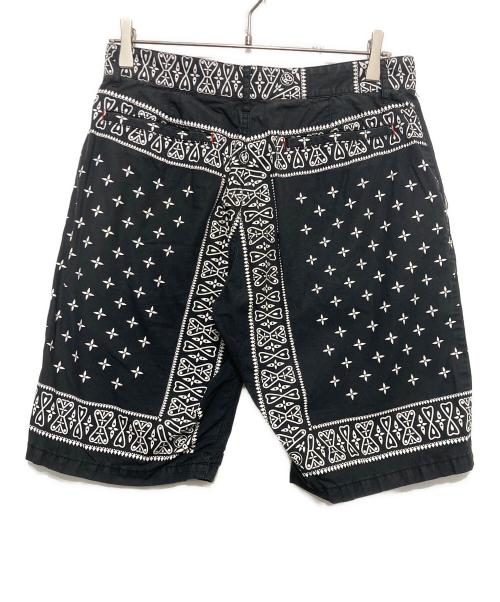 stussy（ステューシー）stussy (ステューシー) バンダナ柄ショートパンツ ブラック サイズ:30の古着・服飾アイテム